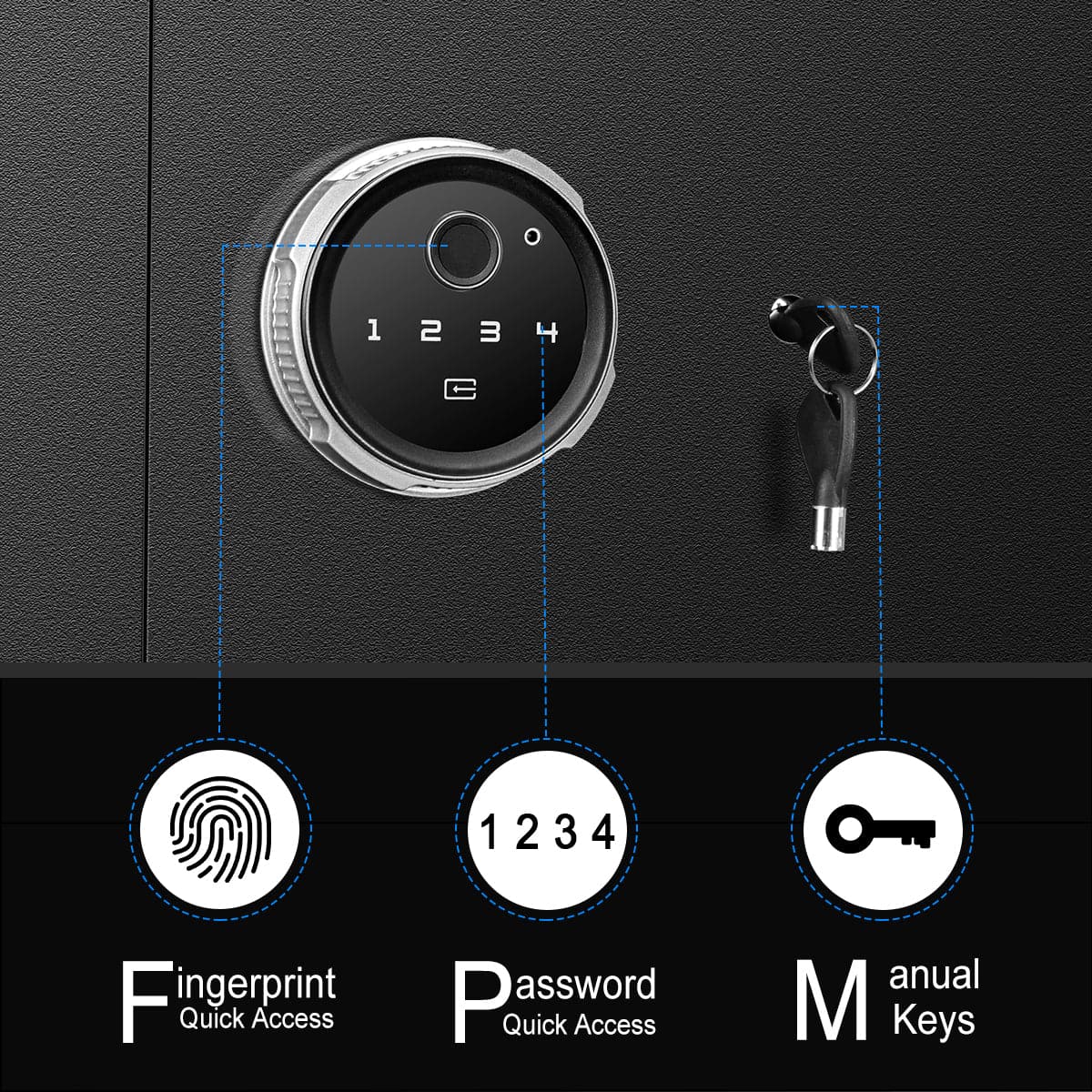Biometric Wall Gun Safe, Small - LAWS004