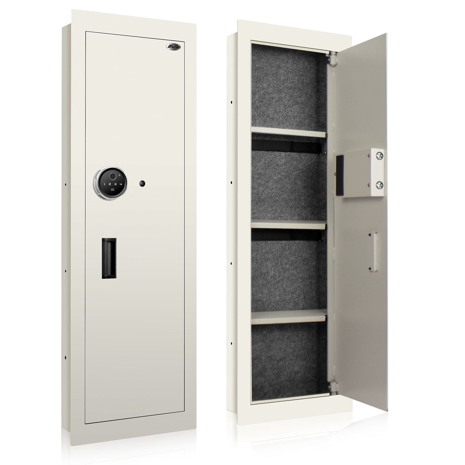 Biometric Wall Safe, White, Large - LAWS002