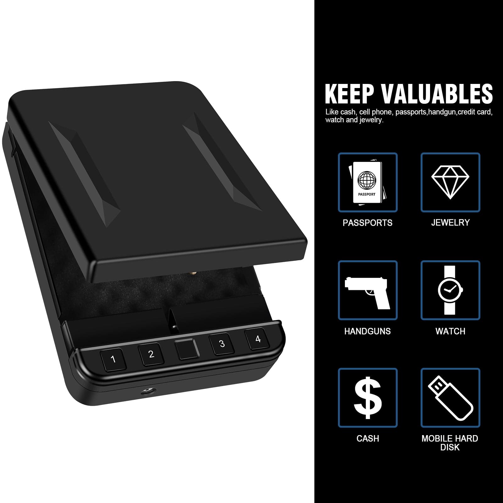 Small Handgun Case for Home/Car/Travel - LAPS004