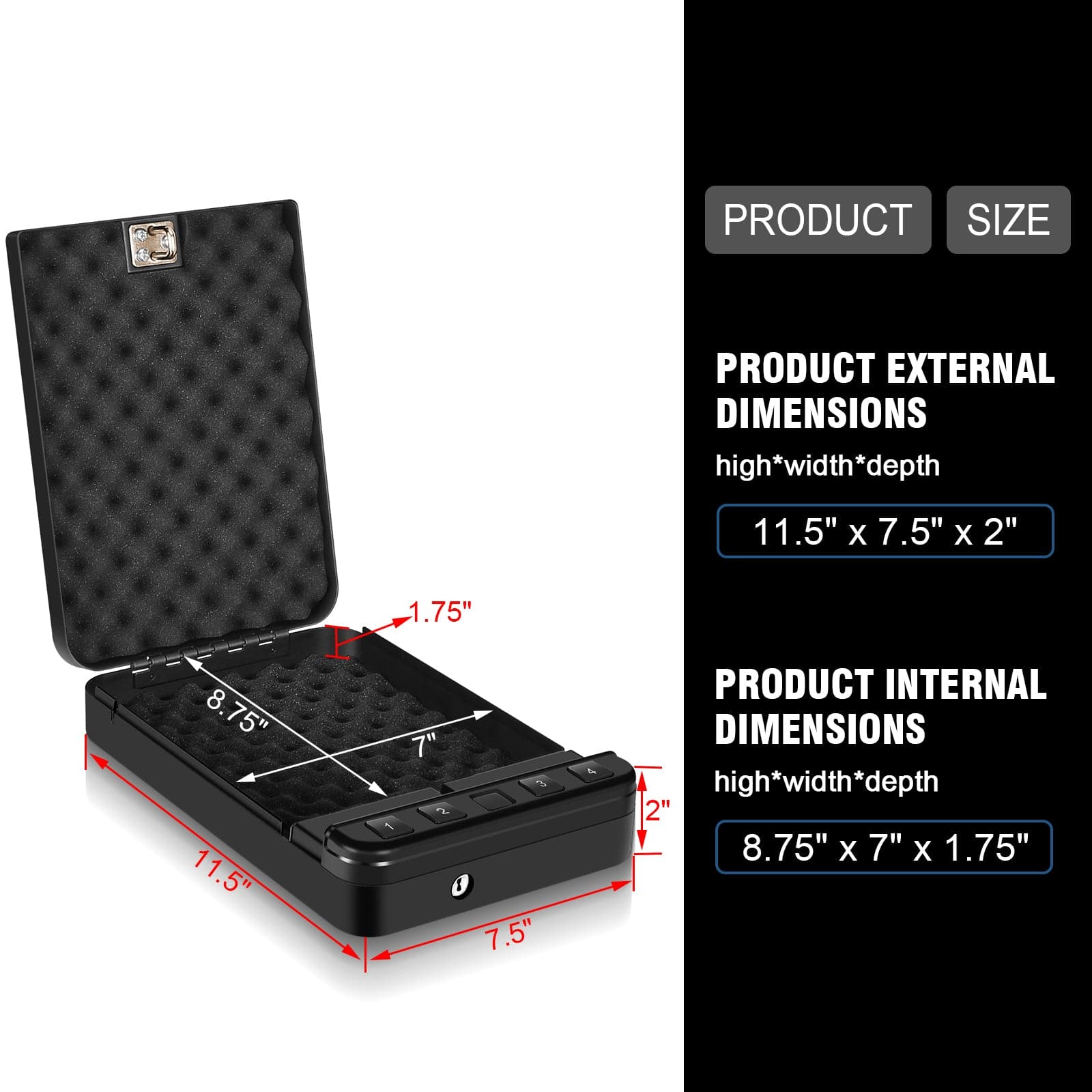 Small Handgun Case for Home/Car/Travel - LAPS004