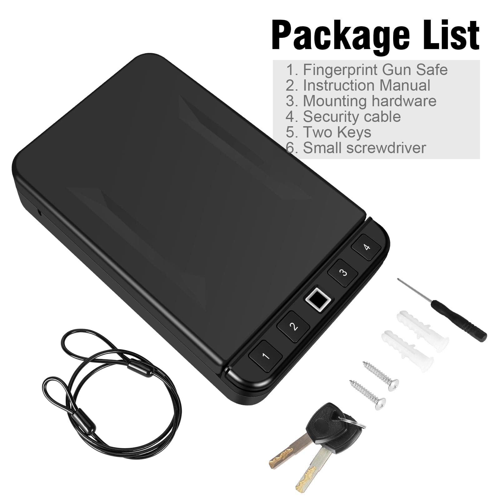 Biometric Handgun Case for Home/Car/Travel - LAPS003