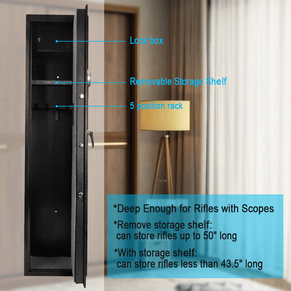 Rifle Safe, Large, 5-6 Long Gun Safe - LARS003