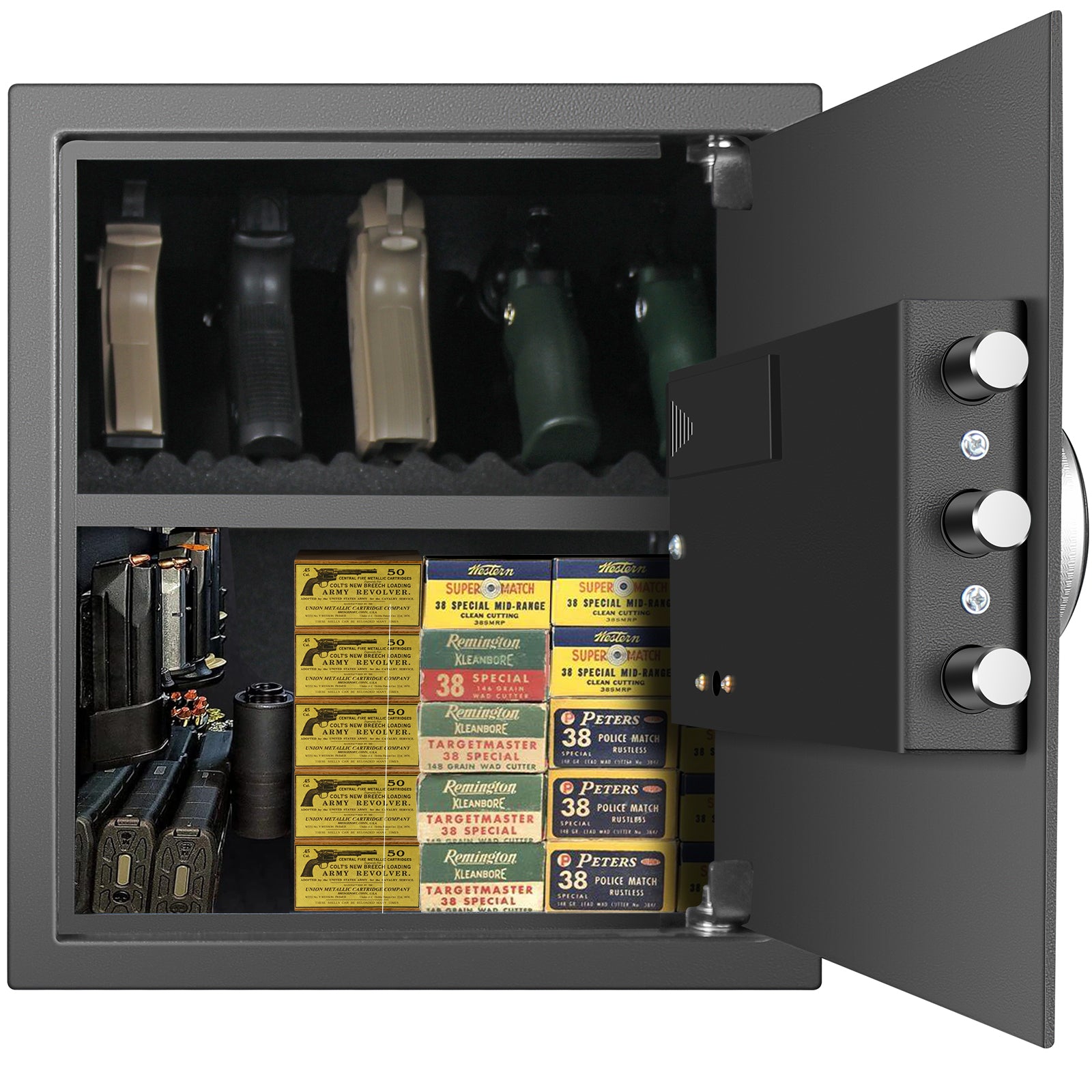 Security Biometric Safe Box - 13.75 x 13 x 15 Inches - LACS006