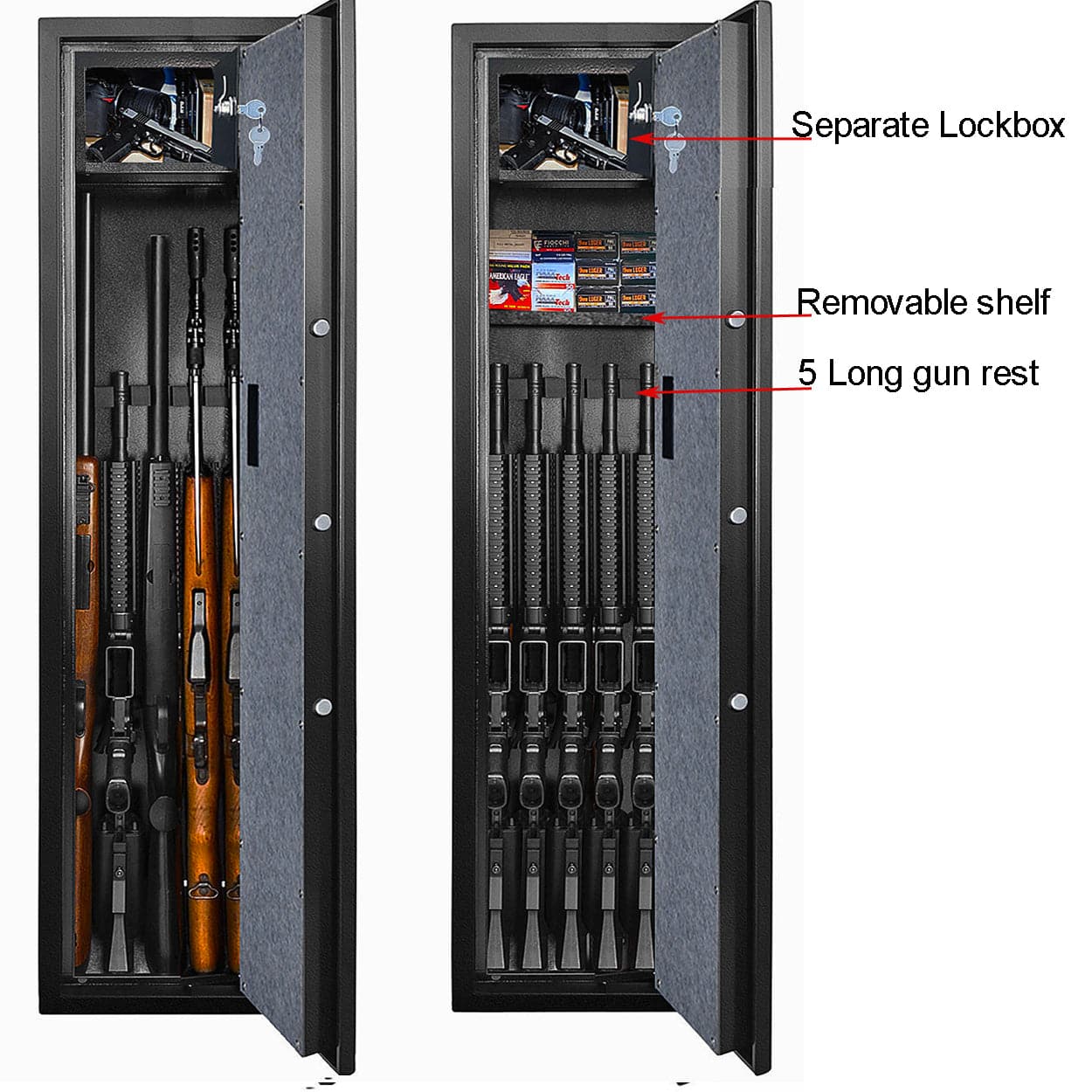 Rifle Safe, Large, 5-6 Long Gun Safe - LARS003
