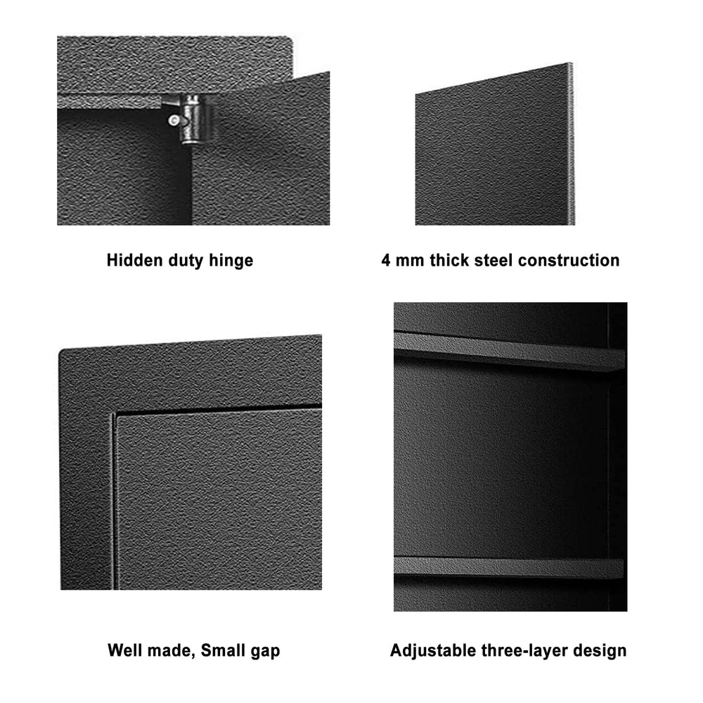 Biometric Wall Gun Safe, Small Size, Black