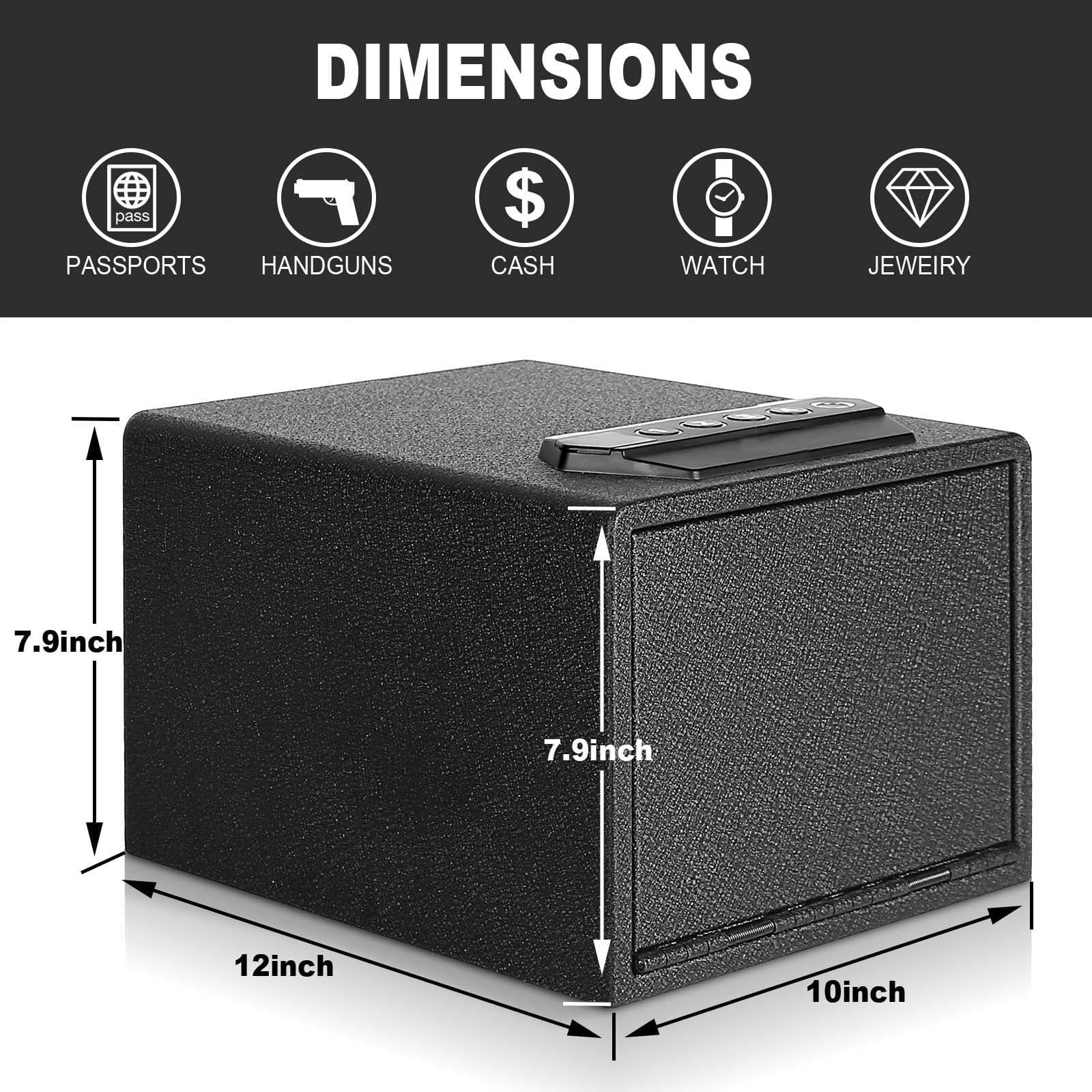 Biometric Handgun Safe with Pop-Open Door - LAPS002