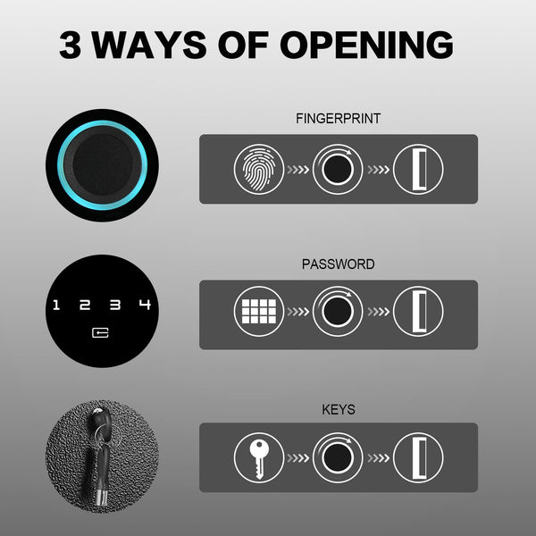 Biometric Wall Gun Safe for Home Security