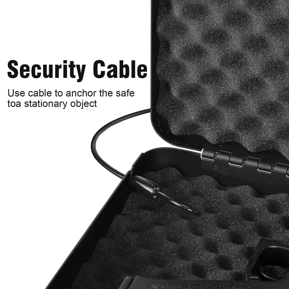 Fingerprint Rifle Case Biometric Handgun Case for Home/Car/Travel - LAPS003