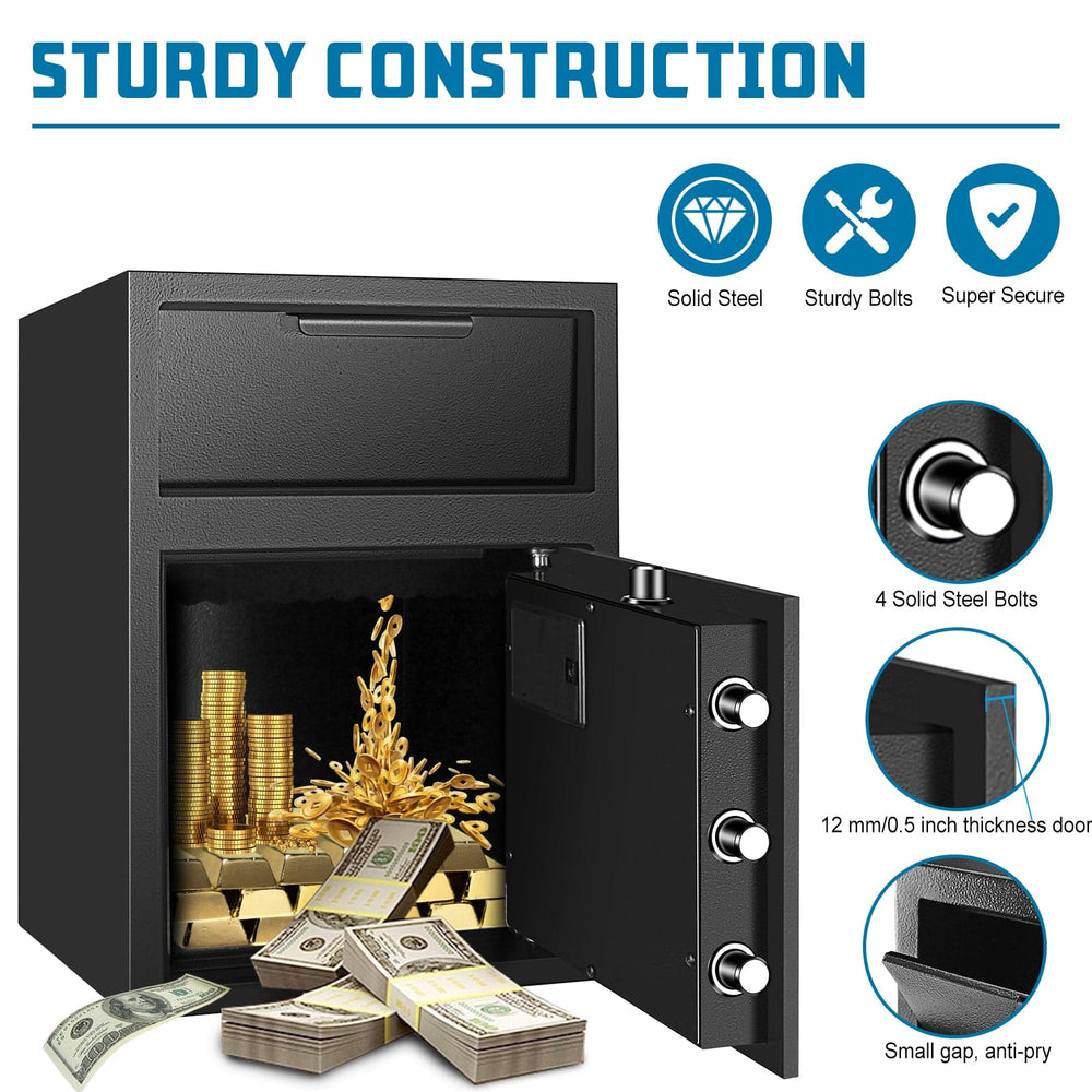 Langger Depository Drop Safe, Deposit Cash Lock with Electronic Keypad