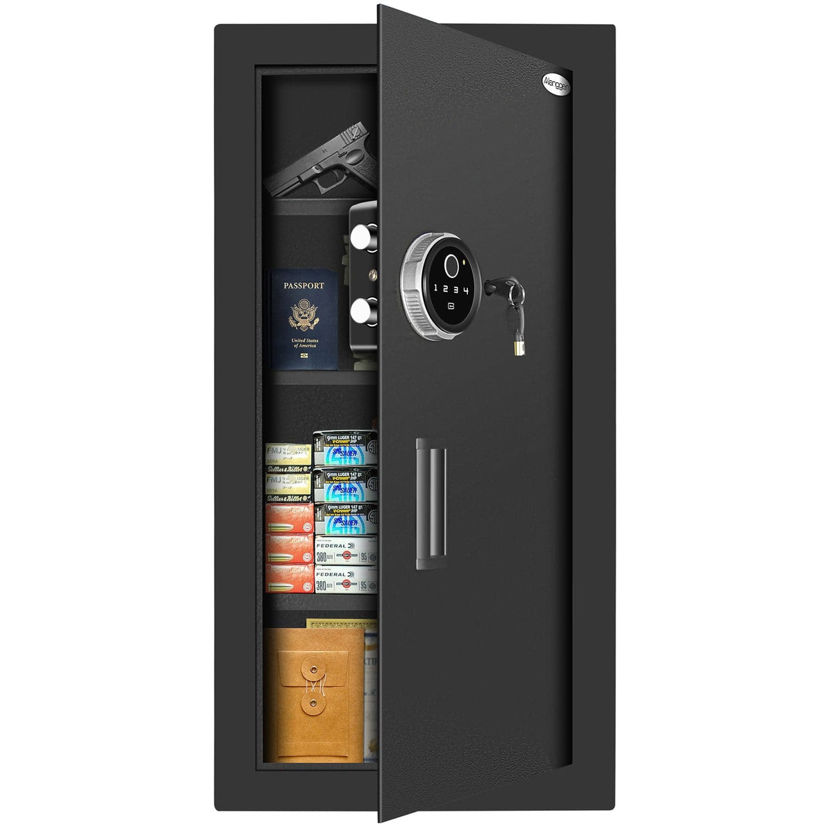 Biometric Wall Gun Safe Medium Size