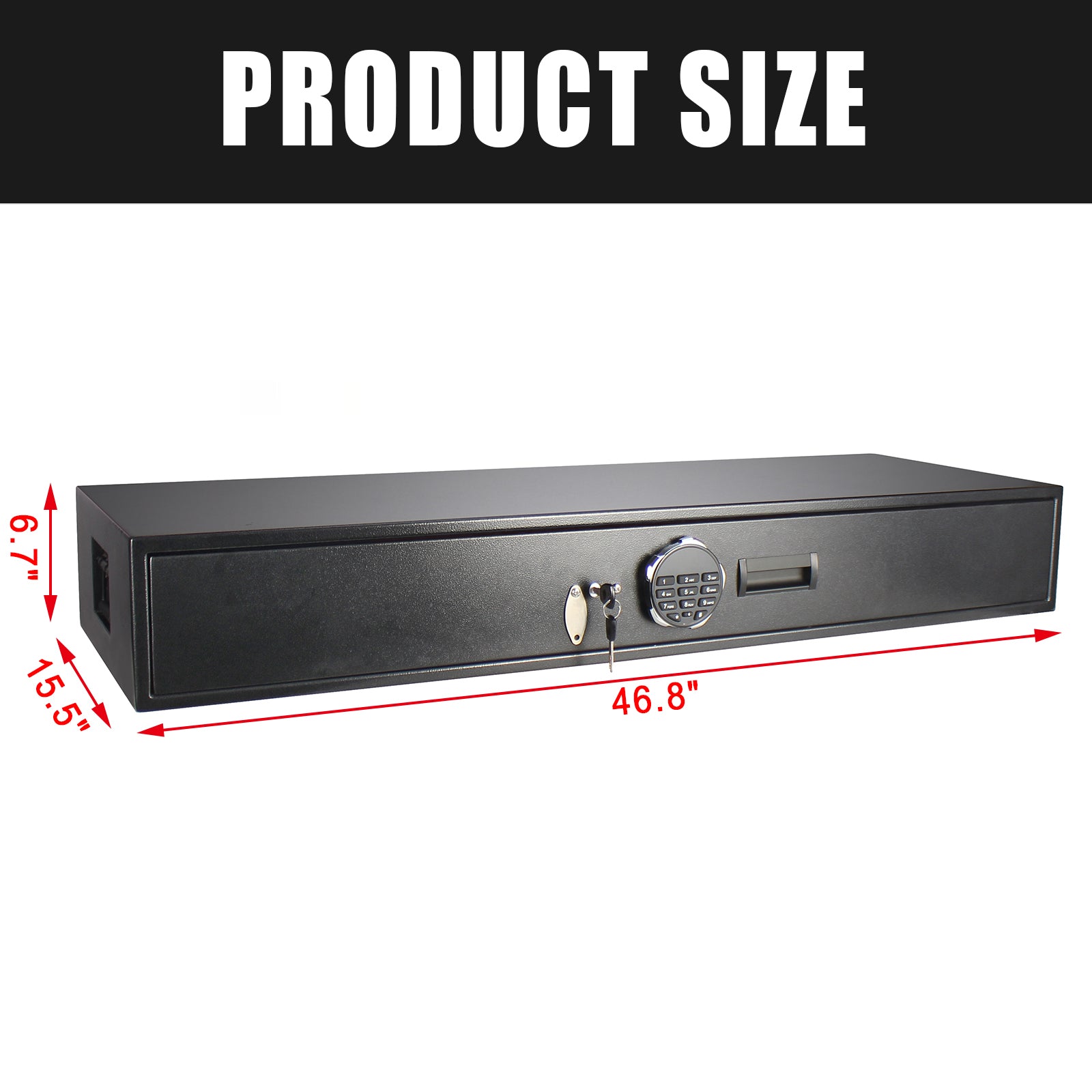 Under Bed Gun Safe, Drawer Safe for Home and Vehicle  - LADS001